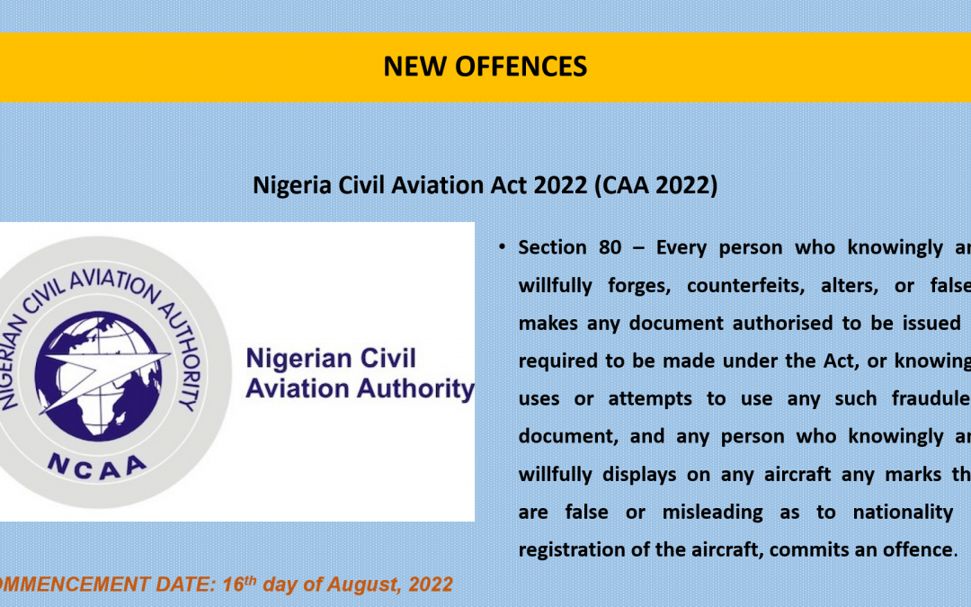 The Significance and Implementation of Section 80 in New Nigeria’s Civil Aviation Act 2022